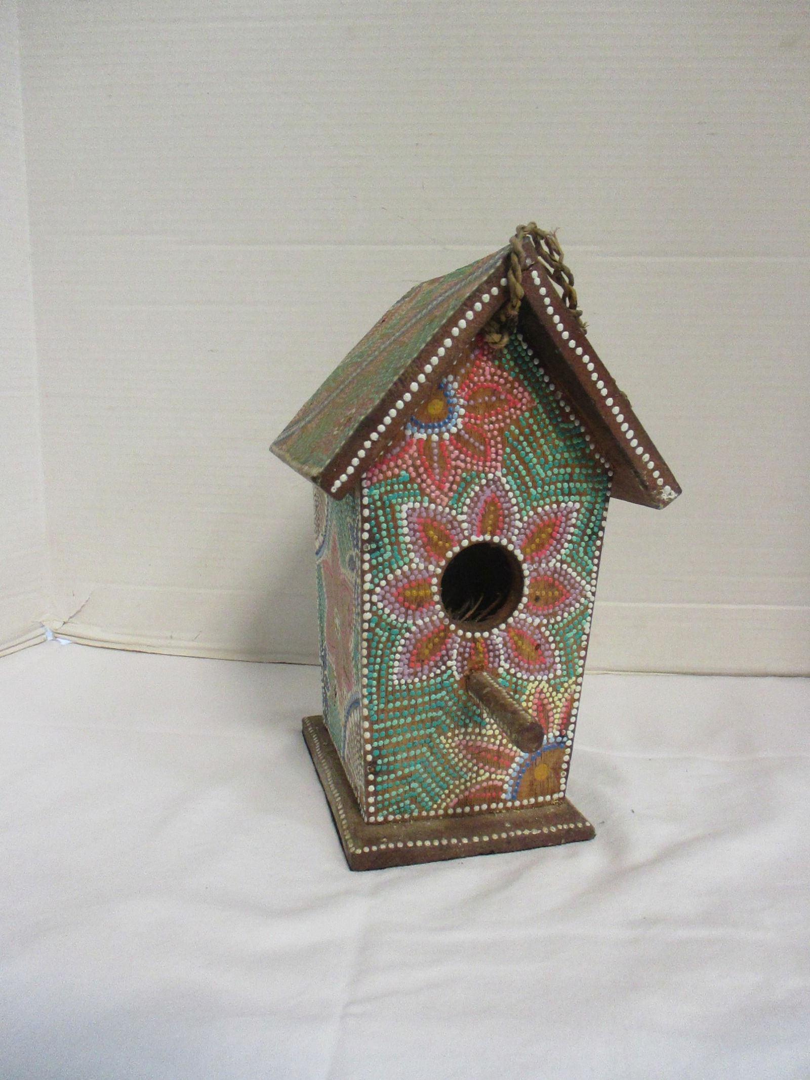 Wooden Mosaic Painted Birdhouse (1 of 7)