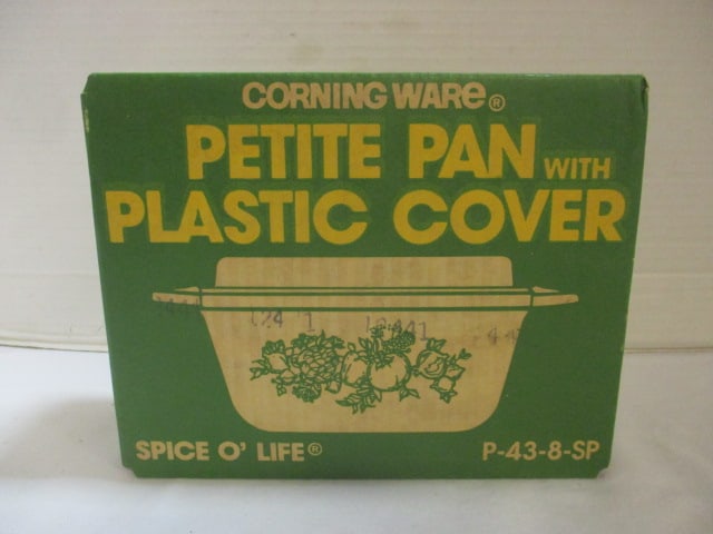 New Old Stock Corning "Spice of Life" Petite Pan in Original Never Opened Box: P-43-8-SP 