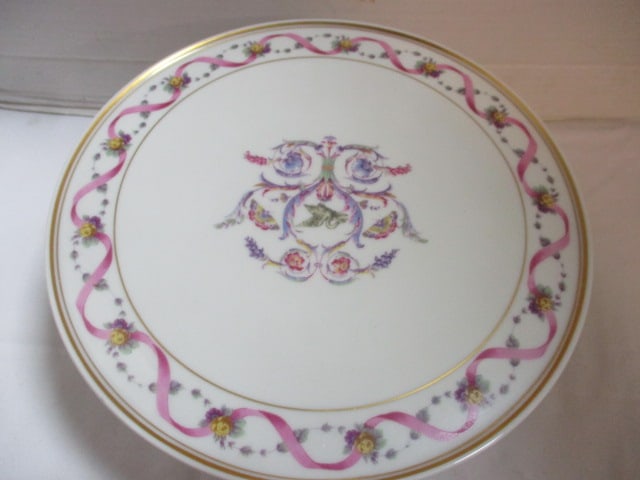 Richard Ginori Italian Handpainted Porcelain Cake Stand - 2