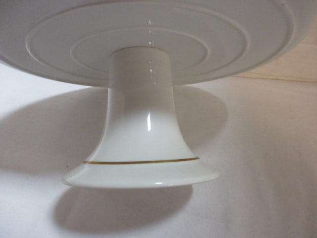 Richard Ginori Italian Handpainted Porcelain Cake Stand - 4