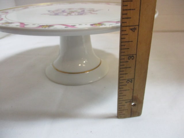 Richard Ginori Italian Handpainted Porcelain Cake Stand - 8