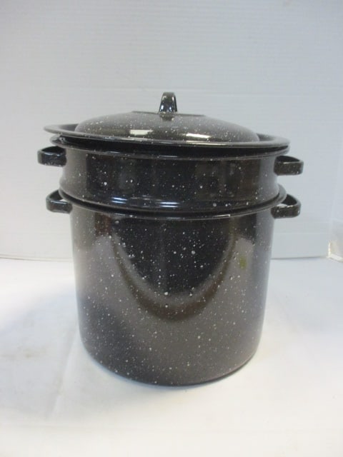 Graniteware Enamel Steamer/Strainer/Seafood Stock Pot (1 of 10)