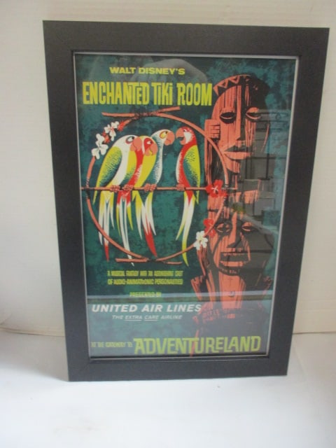 Framed Walt Disney's "Enchanted Tiki Room" Reproduction Movie Poster: 13" x 19"