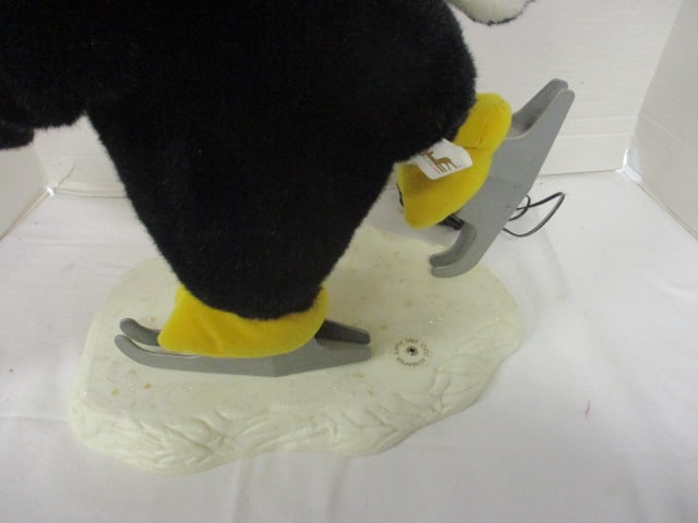 Animated Plush Skiing Penguin Holiday Tabletop Decoration - 5