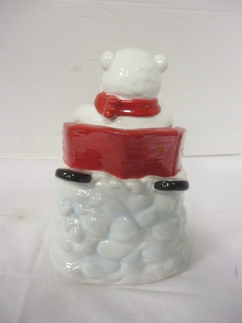 Gibson Coca-Cola Downhill Polar Bear Cookie Jar - 3
