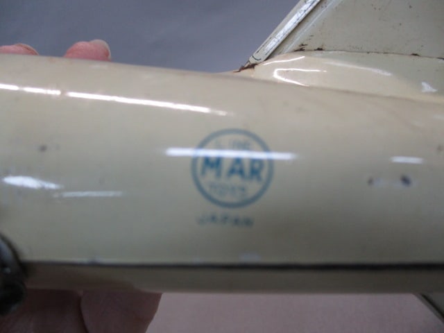 Vintage Jet Airplane Navy Douglas Sky Rocket Tin Litho Toy - 9