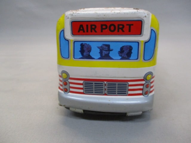 1960's TWA Airport Service Tin Bus Litho Friction Toy - 7