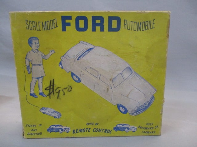 1950's Ford Remote Control Toy Car w/Original Box - 12