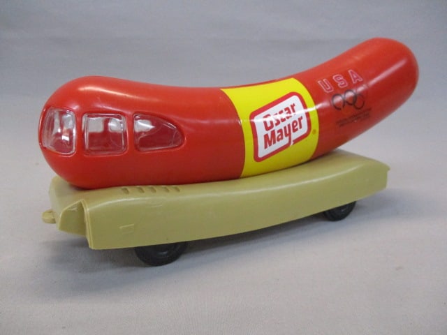 Oscar Mayer Wienermobile Plastic Bank: 1992 Olympics Promotion Giveaway Bank 