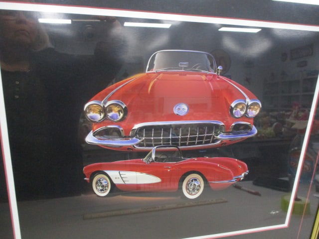 Framed & Matted Picture 1960 Chevrolet Corvette Stingray - 2