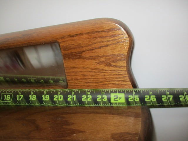 Vintage Oak Curved Glass China Cabinet - 4