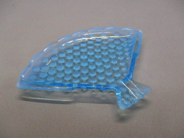 Fenton Blue Opalescent Hobnail Ashtray (1 of 3)