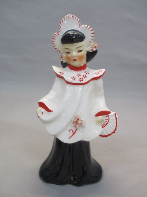1950's Florence Ceramics #E334B Asian Lady Planter: 8"
