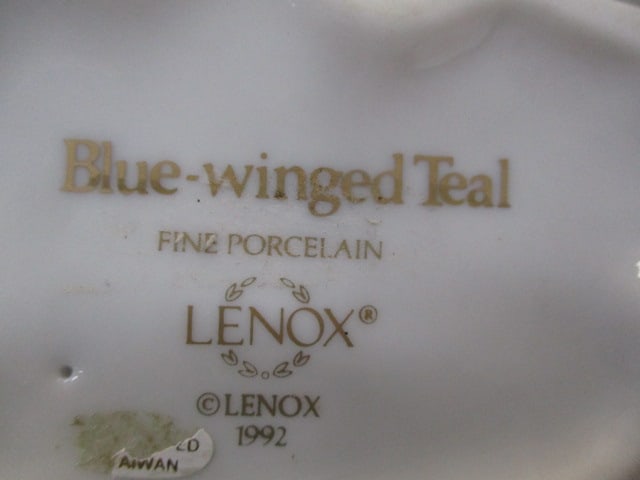 Lenox 1992 Porcelain "Blue-Winged Teal" Duck - 5
