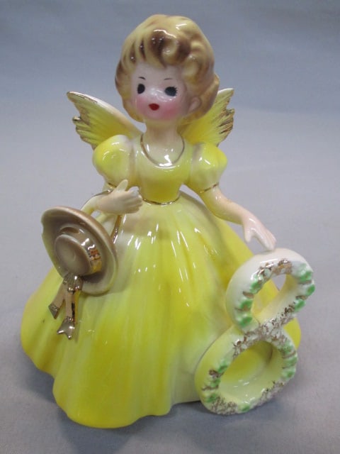 Josef Originals 8th Birthday Angel 4.5": Hat Has Small Chip - See All Pictures 