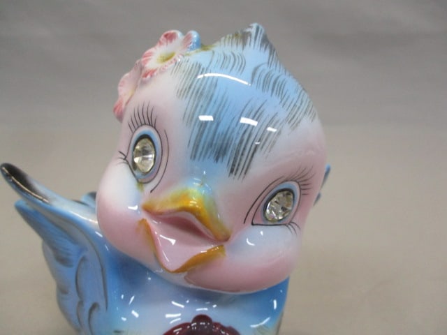 Vintage Lefton #267 Bluebird Coin Bank 6" - 2