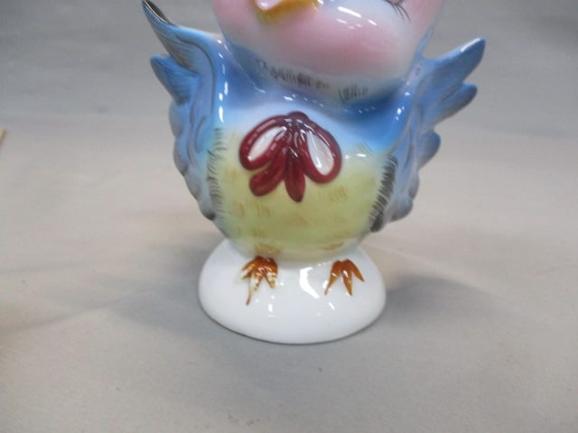 Vintage Lefton #267 Bluebird Coin Bank 6" - 3