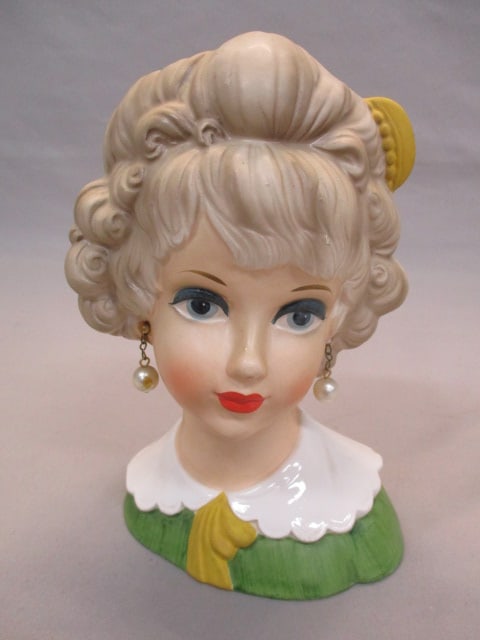 7.5" Lady Head Vase (1 of 7)