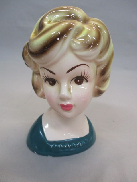 6" Lady Head Vase (1 of 6)