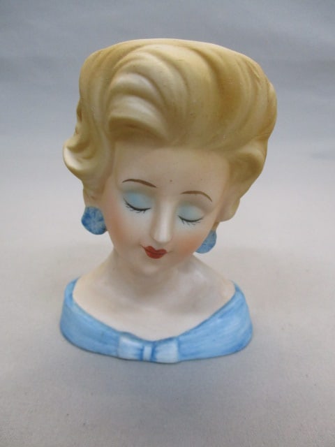 4" Lady Head Vase (1 of 5)