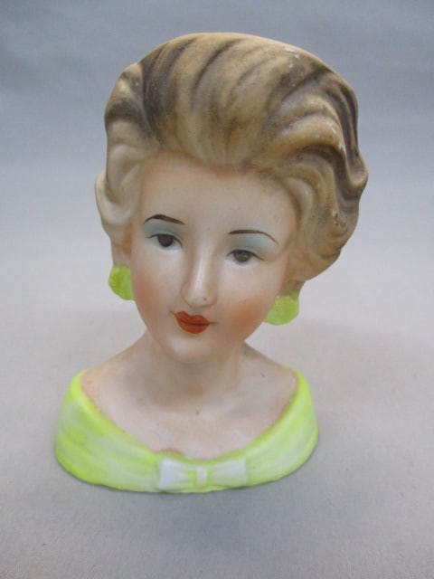 4" Lady Head Vase (1 of 5)