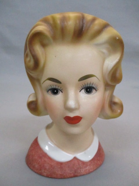6" Inarco #E2782 Lady Head Vase (1 of 6)