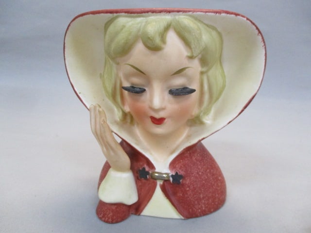 5.5" Relpo Lady Head Vase (1 of 9)