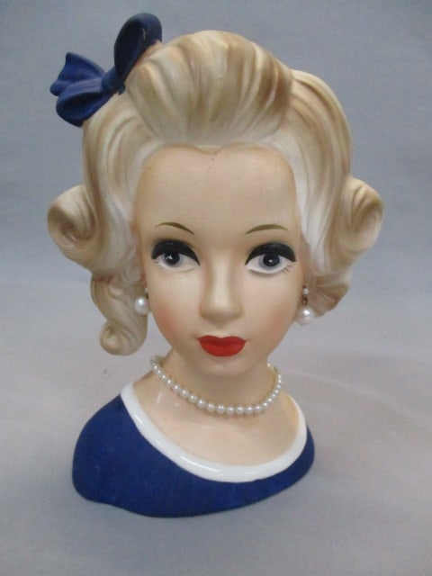 8.5" Napco #C8501 Lady Head Vase (1 of 8)