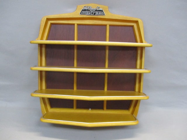 Franklin Mint "Classic Cars of The 60' " Wood Display Shelf: 18" x 20" 