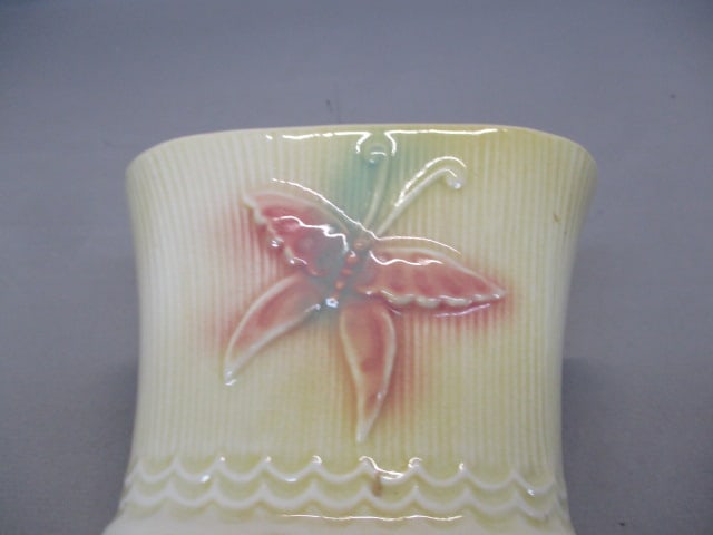 Vintage Hull Pottery #82 Wall Pocket "Sun Glow" Whisk Broom - 2