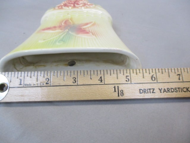 Vintage Hull Pottery #82 Wall Pocket "Sun Glow" Whisk Broom - 6
