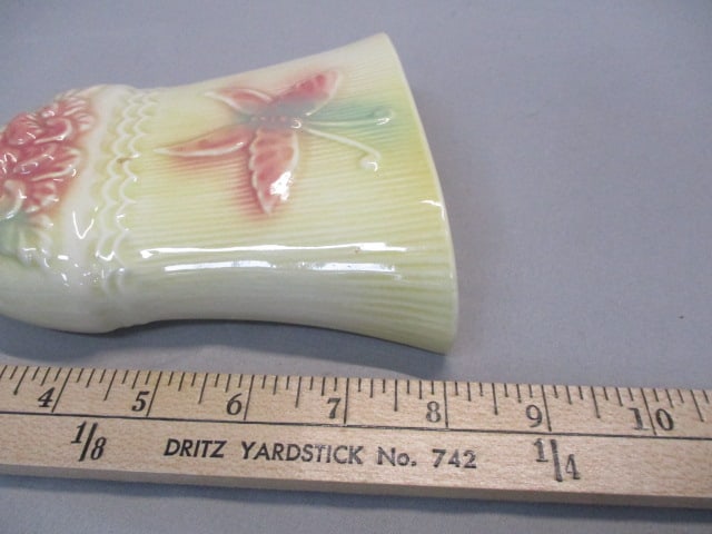 Vintage Hull Pottery #82 Wall Pocket "Sun Glow" Whisk Broom - 7