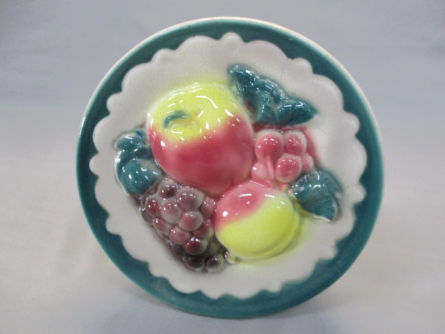 Royal Copley Fruit Wall Pocket 7": Has Crazing & Hairline Crack - See All Pictures 