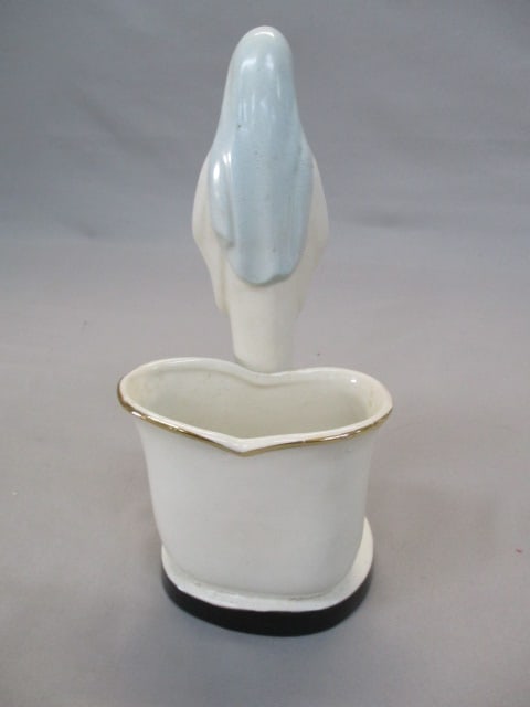 Vintage Madonna and Child Planter 4" x 9" - 5