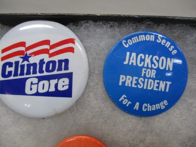6 Vintage Campaign Pinback Buttons - 2