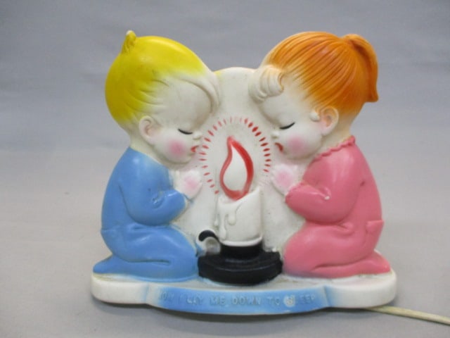 1960 Rubber Night Light "Now I Lay Me Down To Sleep": By Alan Jay 