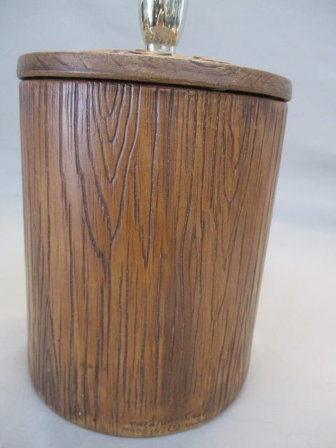 Vintage Treasure Croft Barrel Cookie Jar 10" - 3