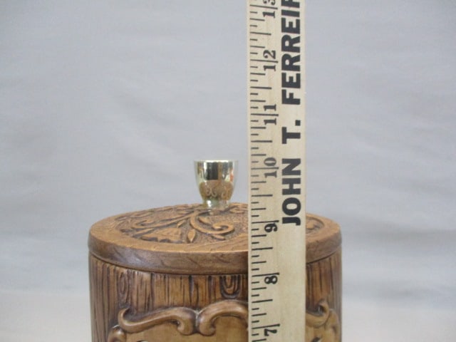 Vintage Treasure Croft Barrel Cookie Jar 10" - 6