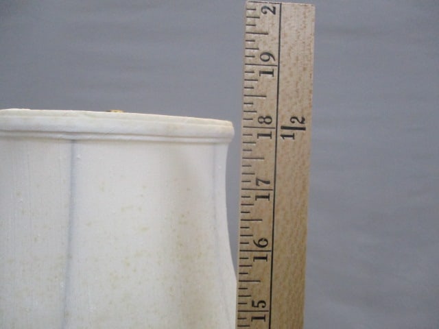 Vintage Fenton "Charleston Rose" Ruffled Crest Melon Lamps - 7