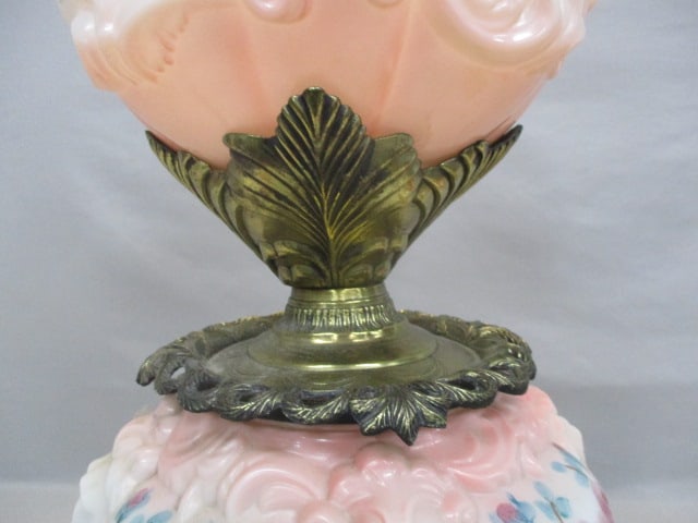Vintage "Gone With The Wind" Embossed Lions Head Lamp 26.5" - 4