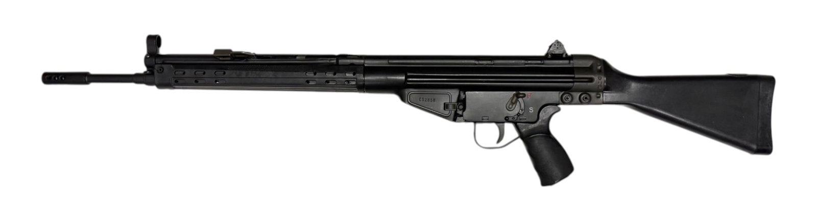Century Arms Cetme Sporter .308 Semi-Automatic Rifle: S#: C52858 | 18" Barrel | Does not come with magazine |||| CONDITION: Very good. 98% original black finish, with some minor storage wear. Bore is good, wityh rifling and some minor pitting and rust. M