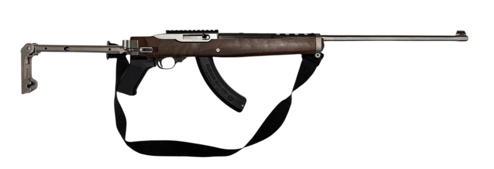Excellent Ruger Model 10/22 .22 LR Stainless Steel "Mini-14 Folder" Semi-Automatic Rifle - 2