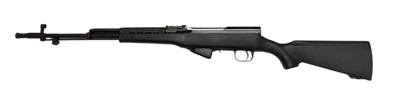 Excellent Chinese Norinco SKS 7.62x39mm Semi-Automatic Rifle: S#: l5152, matching on receiver, bolt, bolt cover, magazine, and trigger guard | 22" Barrel |Comes with modern polymer Ram-Line Inc. furniture |||| CONDITION: Excellent. 98% original blue finish. Mech