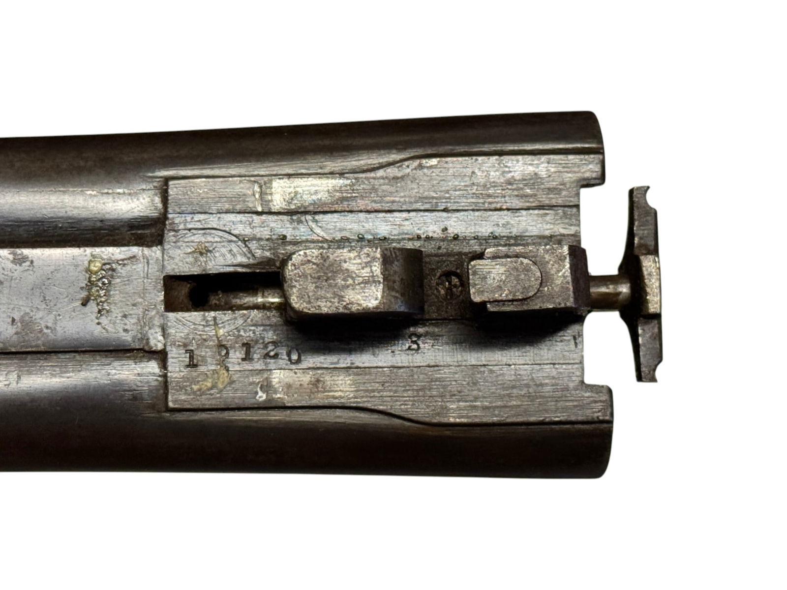 Antique The New England Double Barrel SXS 12 GA. Hammer Shotgun - 3