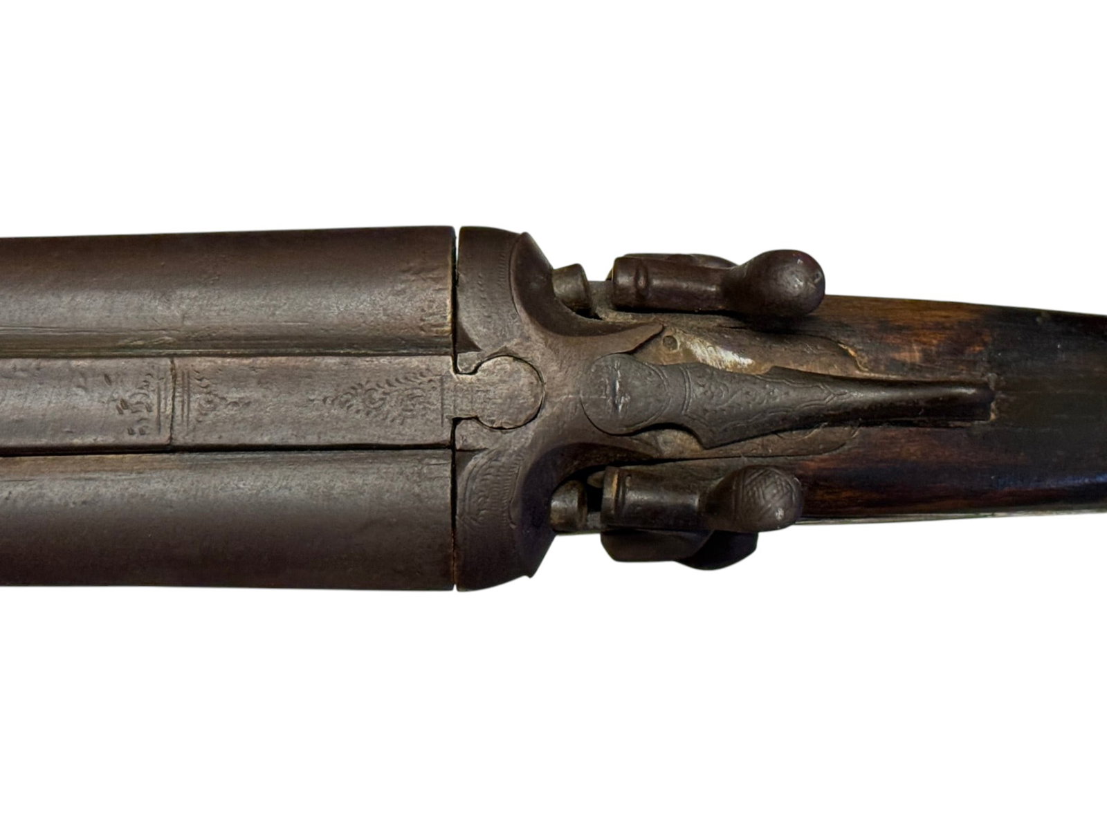 Antique Belgian W. Parkhurst Double Barrel SXS 12 GA. Hammer Shotgun - 19