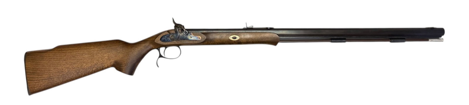 Excellent Spanish Traditions .50 CAL. Blackpowder Percussion Muzzleloading Half Stock Rifle: S#: 196569 | 50 CAL. Percussion cap blackpowder | Comes with ramrod |||| CONDITION: Excellent, Like new. 100% CCH Finish on lockplate and nice 100% blue finish on barrel. Beautiful wood stock.