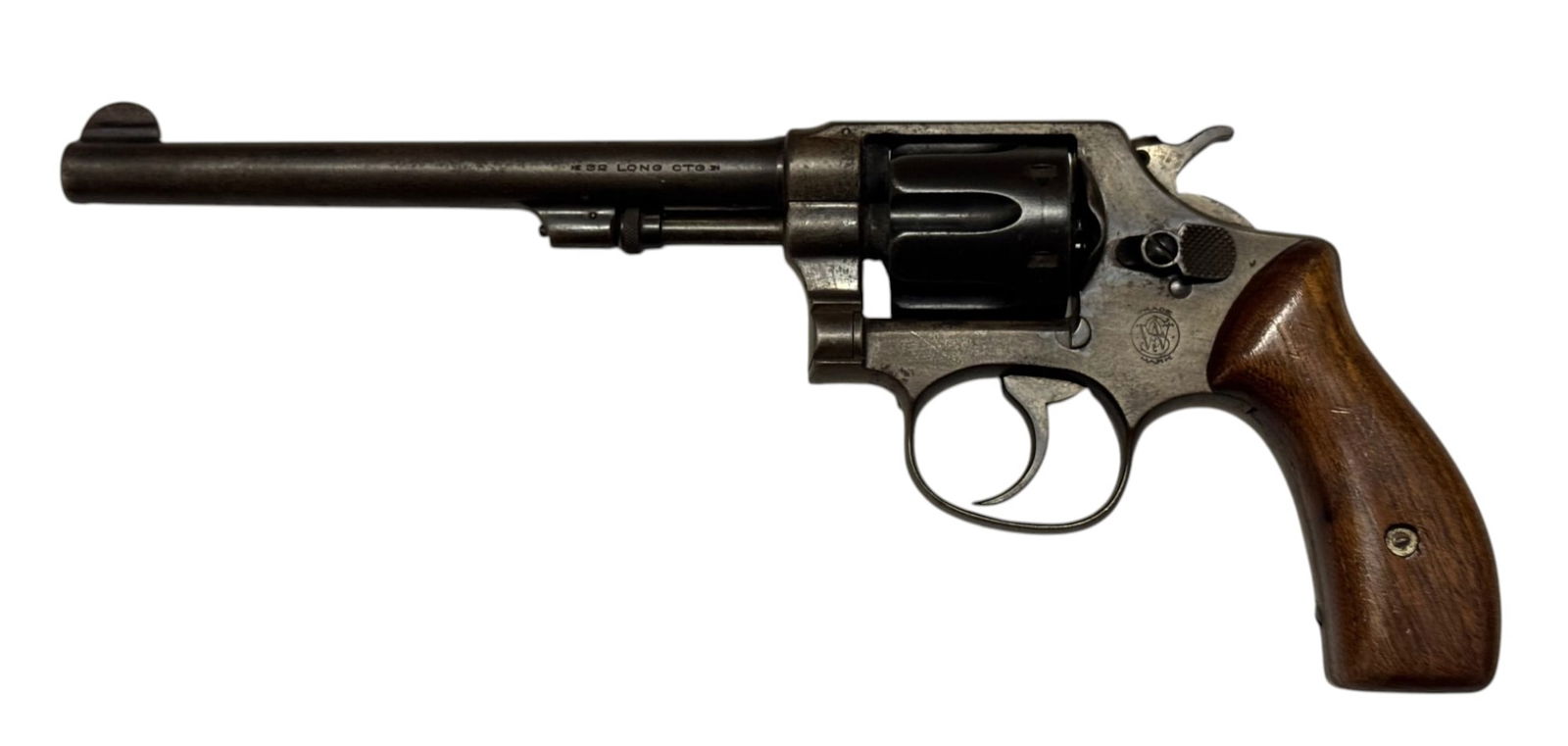 Early Smith & Wesson Second Model .32 Hand Ejector Model 1903 Revolver: S#: 162385, matching on cylinder, bottom of grip frame,and barrel | Fifth Change Mfg. circa 1910-1917 | 5-3/4" Barrel | 6-shot SA/DA | Chambered in .32 S&W Long (also accepts .32 S&W Short/Shorts) |||