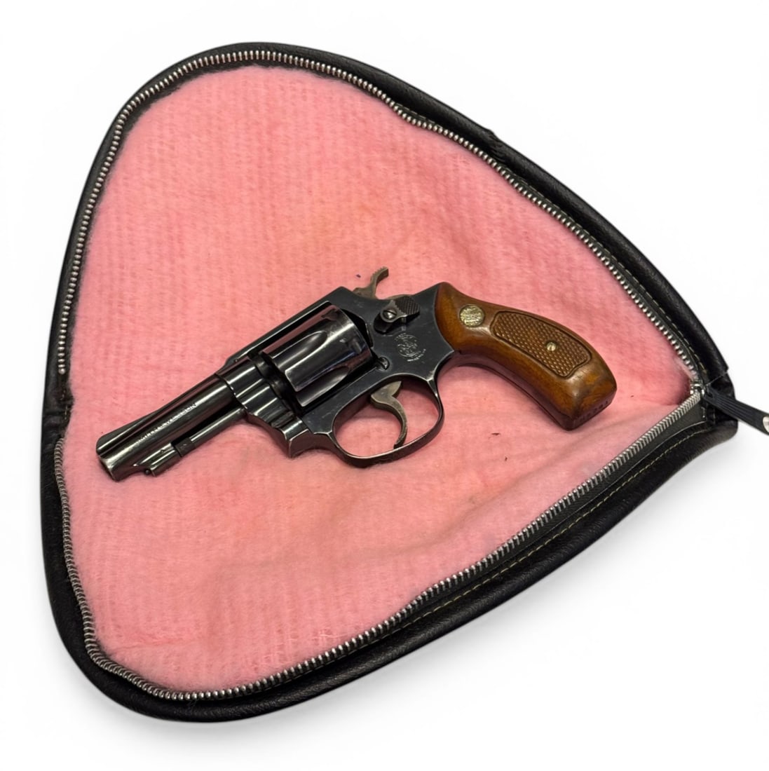 Smith & Wesson Model 30-1 .32 S&W LONG Revolver with Leather Gun Case - 18