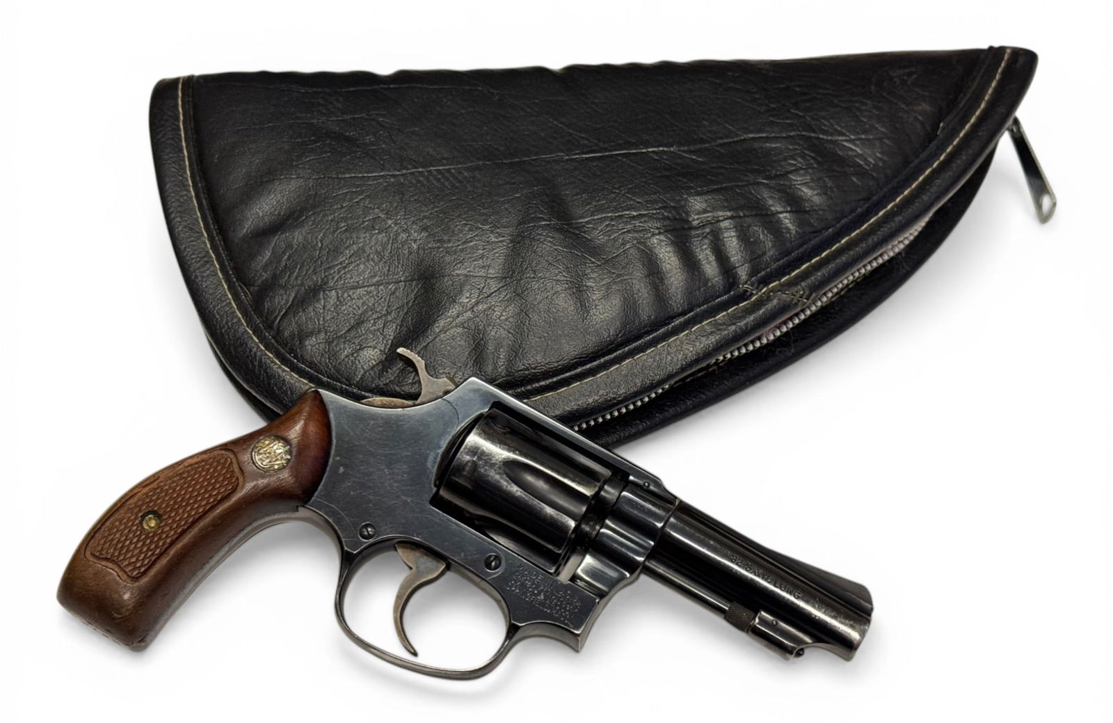 Smith & Wesson Model 30-1 .32 S&W LONG Revolver with Leather Gun Case - 2