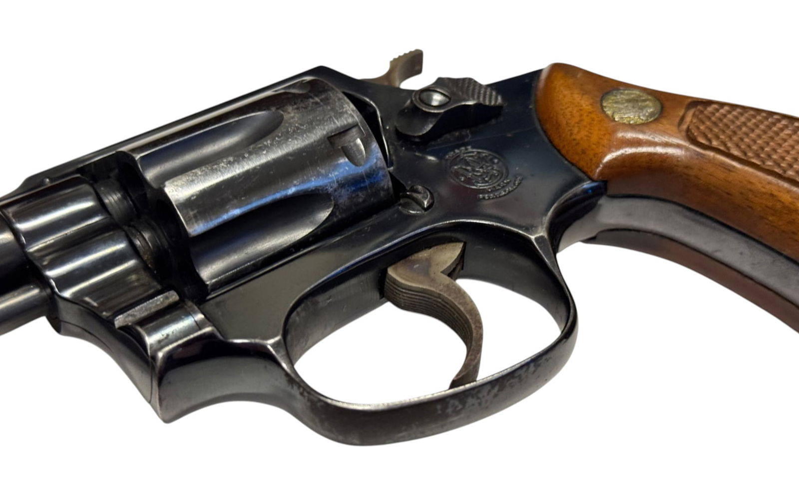 Smith & Wesson Model 30-1 .32 S&W LONG Revolver with Leather Gun Case - 9